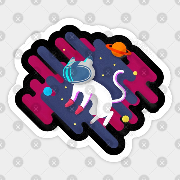 Space Cat Sticker by Red Rov